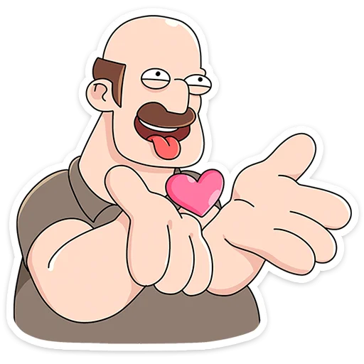 ❤ Стикер «Базовый Батя без надписей» для Telegram