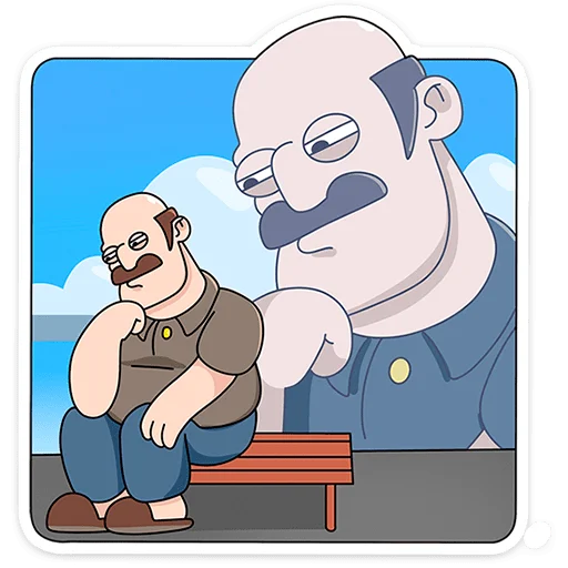 Стикер «Базовый Батя Плюс» для Telegram