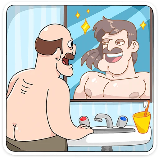 Стикер «Базовый Батя Плюс» для Telegram