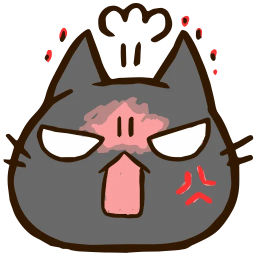 😾 Эмодзи «Black Cat» для Telegram