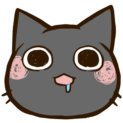 🤤 Эмодзи «Black Cat» для Telegram