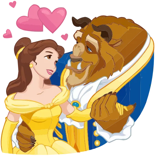 🥰 Эмодзи «Красавица и Чудовище» для Telegram