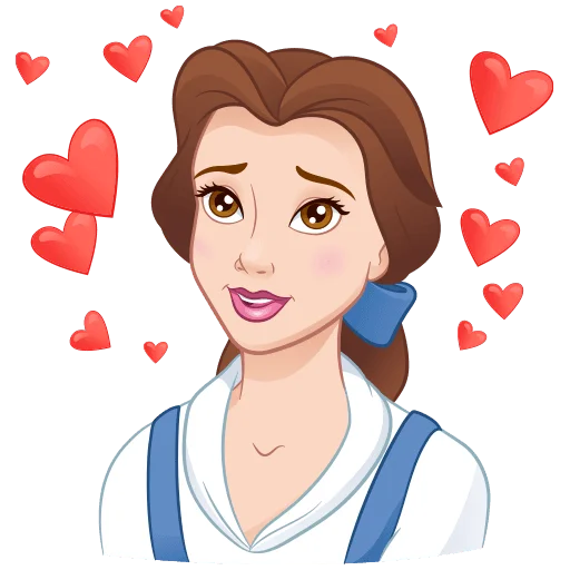 🥰 Стикер «Красавица и Чудовище Без Текста» для Telegram