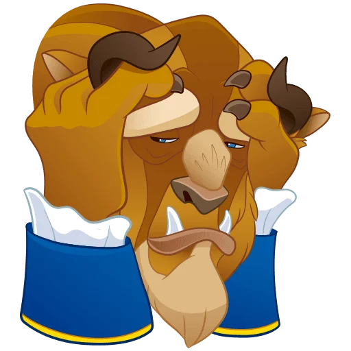 🫣 Стикер «Красавица и Чудовище Без Текста» для Telegram