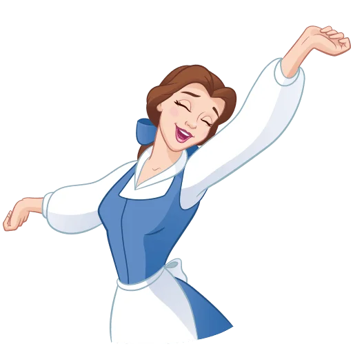 🤗 Стикер «Красавица и Чудовище Без Текста» для Telegram