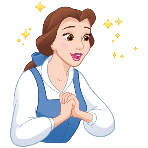 🤩 Стикер «Красавица и Чудовище Без Текста» для Telegram