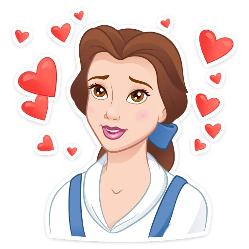 🥰 Стикер «Красавица и Чудовище» для Telegram
