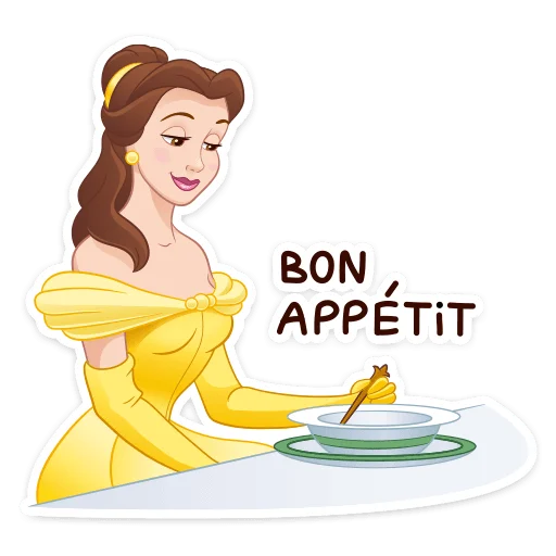 🍽 Стикер «Красавица и Чудовище» для Telegram