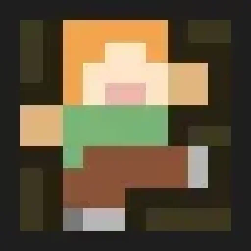 👱‍♀️ Стикер «Bedrock icons» для Telegram