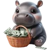 🤑 Эмодзи «Бегемотик» для Telegram