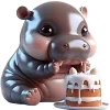 🎂 Эмодзи «Бегемотик» для Telegram