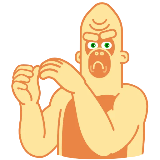 ☹️ Стикер «Beige Gorilla» для Telegram