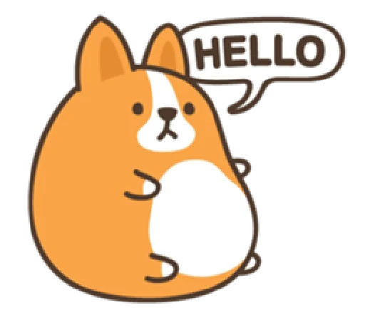 Стикерпак belly corgi для Telegram — скачать