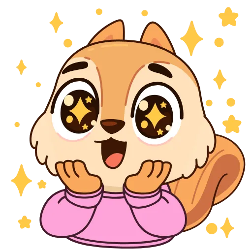 🤩 Эмодзи «Белочка» для Telegram