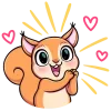 🤩 Эмодзи «Белочка Белла» для Telegram