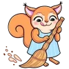 🤩 Эмодзи «Белочка Белла» для Telegram