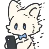 🤩 Эмодзи «Белый Пушистик» для Telegram
