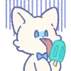 🤩 Эмодзи «Белый Пушистик» для Telegram