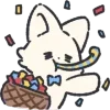 🤩 Эмодзи «Белый Пушистик» для Telegram