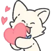🤩 Эмодзи «Белый Пушистик» для Telegram