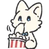 🤩 Эмодзи «Белый Пушистик» для Telegram