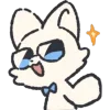 🤩 Эмодзи «Белый Пушистик» для Telegram
