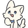 🤩 Эмодзи «Белый Пушистик» для Telegram