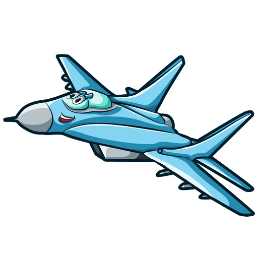 🖐 Стикер «Бессонный самолёт» для Telegram
