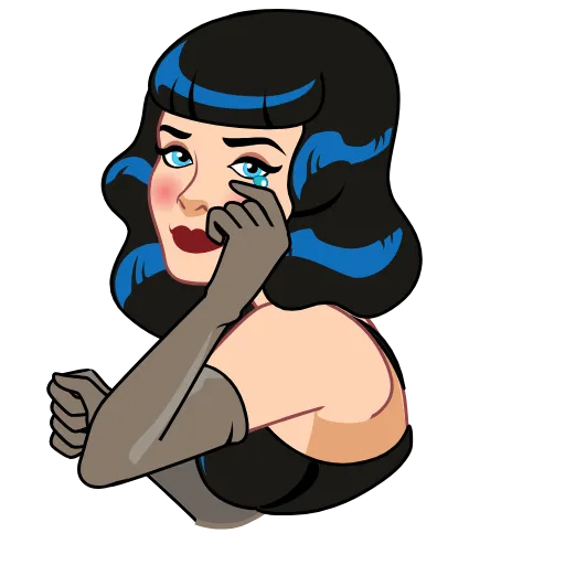 Стикерпак Bettie Page для Telegram — скачать