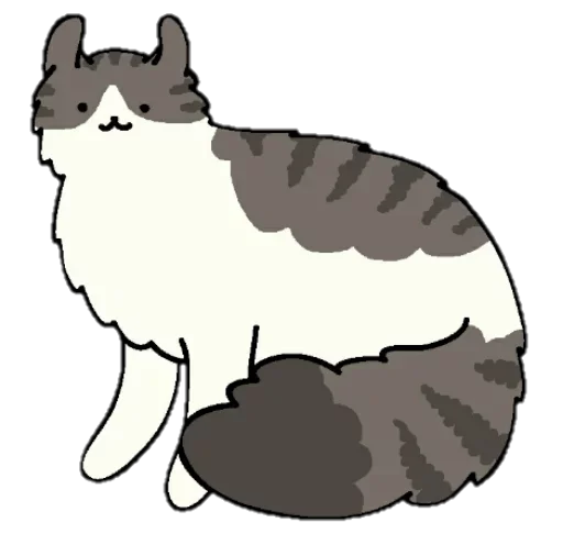 🥺 Стикер «Без кота-жизнь не та» для Telegram