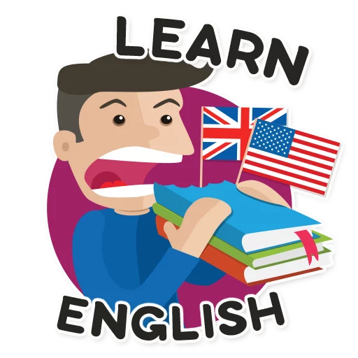 🎓 Стикер «Фразы на английском» для Telegram