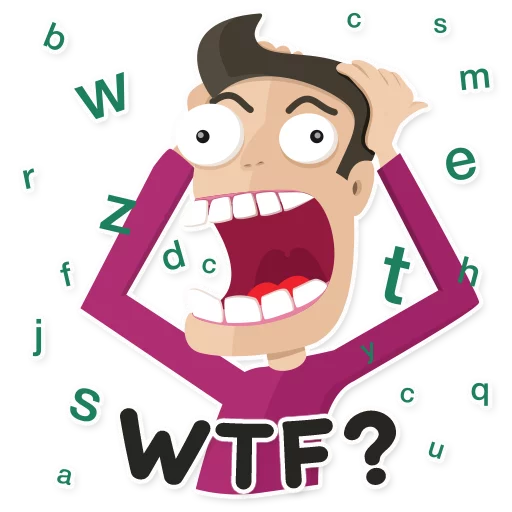 😱 Стикер «Фразы на английском» для Telegram