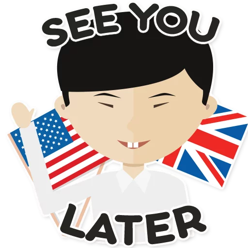 🖐 Стикер «Фразы на английском» для Telegram