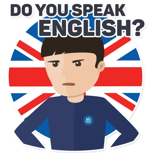 🗣 Стикер «Фразы на английском» для Telegram