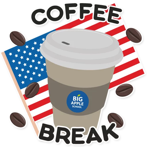 ☕ Стикер «Фразы на английском» для Telegram