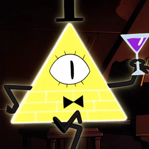 🍷 Стикер «Bill Cipher Gravity Falls» для Telegram