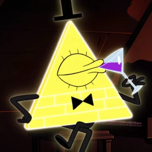 🍷 Стикер «Bill Cipher Gravity Falls» для Telegram
