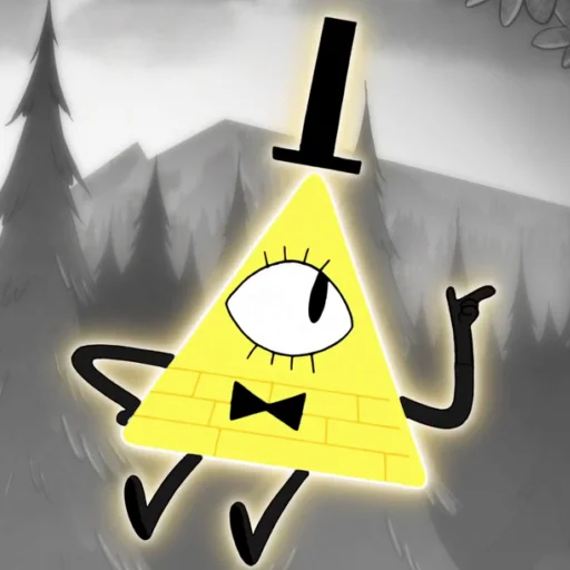 🙂 Стикер «Bill Cipher Gravity Falls» для Telegram