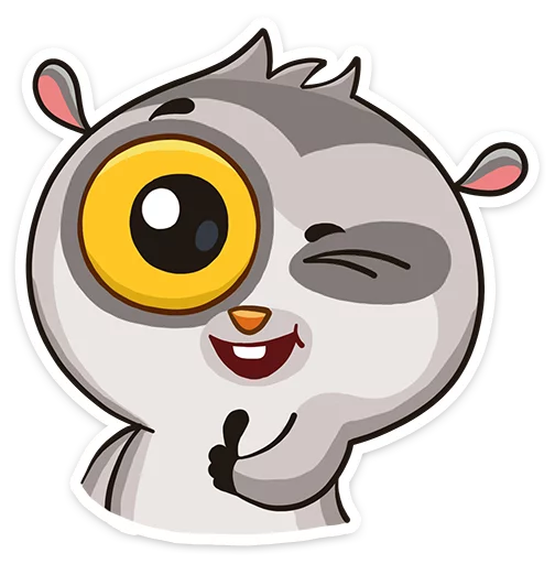 😉 Стикер «Bin the lemur» для Telegram