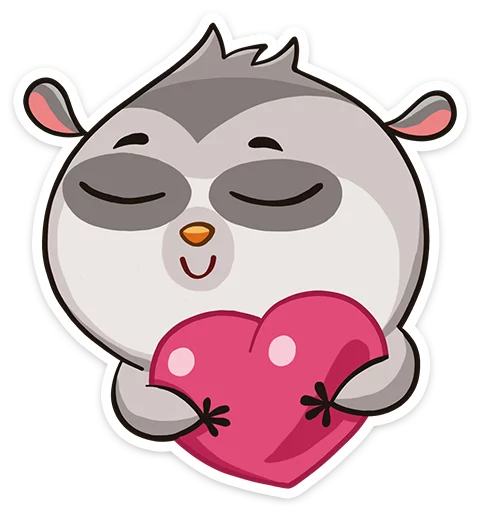 ❤ Стикер «Bin the lemur» для Telegram