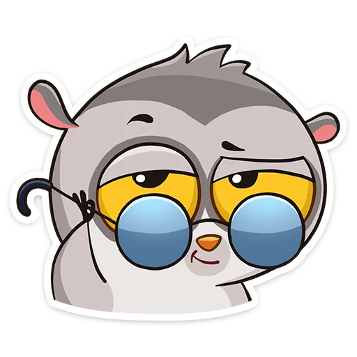 😎 Стикер «Bin the lemur» для Telegram