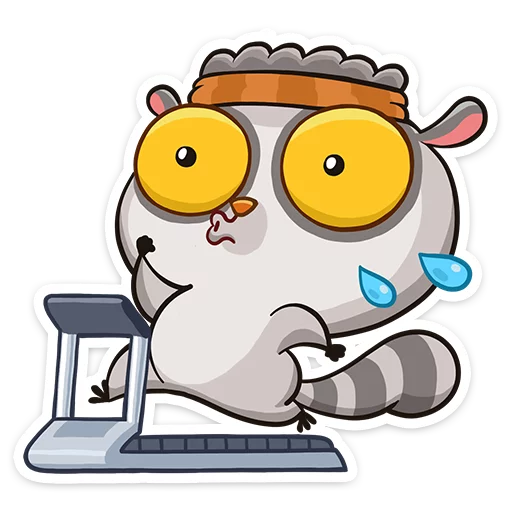 🏃 Стикер «Bin the lemur» для Telegram