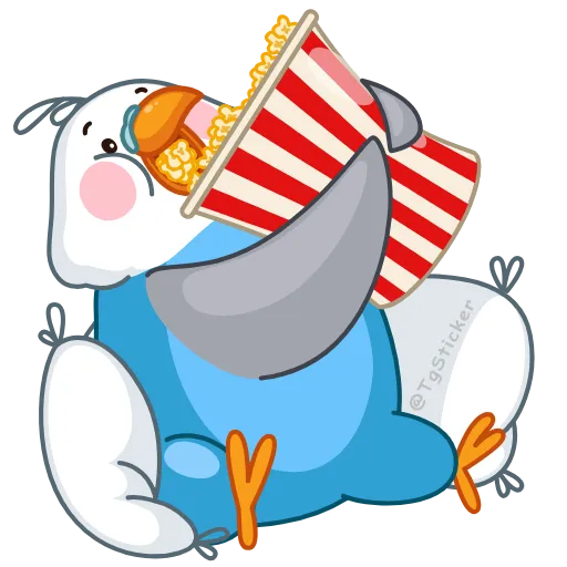 🍿 Стикер «Голубой Птенчик» для Telegram