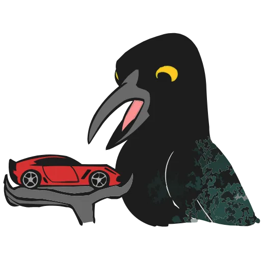 🚗 Эмодзи «Набор эмоджи с Вороном Мороном из ВК в качестве» для Telegram