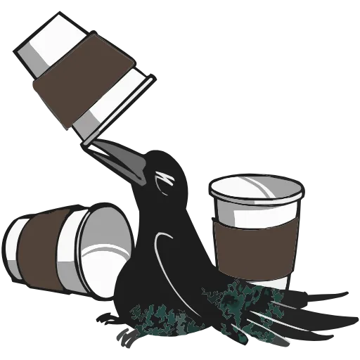 ☕️ Эмодзи «Набор эмоджи с Вороном Мороном из ВК в качестве» для Telegram
