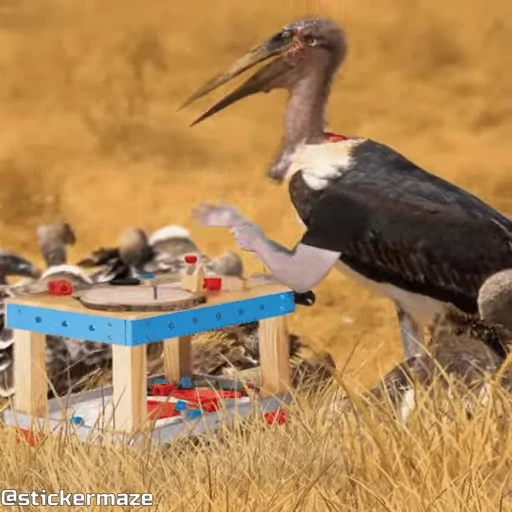 🔨 Стикер «Birds with arms Птицы с руками» для Telegram