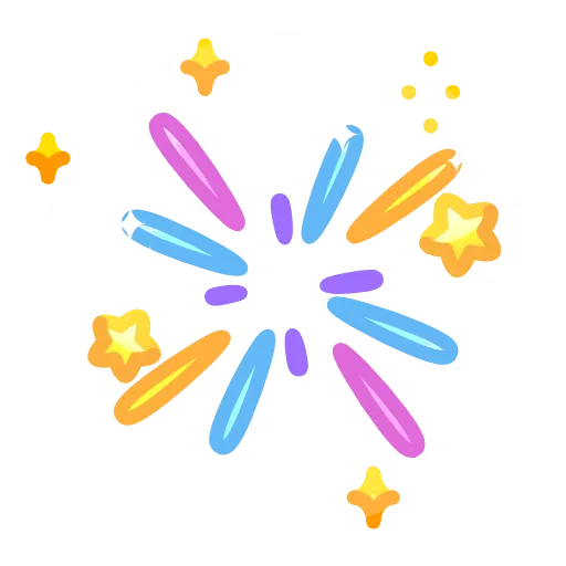 🎆 Эмодзи «birthday #cute» для Telegram