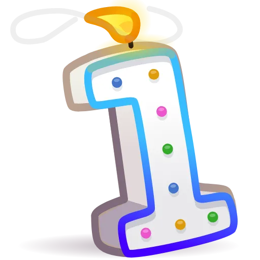 1️⃣ Эмодзи «birthday #cute» для Telegram