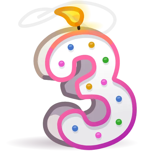 3️⃣ Эмодзи «birthday #cute» для Telegram