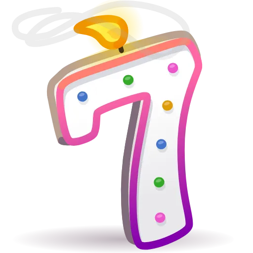 7️⃣ Эмодзи «birthday #cute» для Telegram